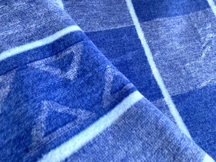 Плед cotton Rajtex 200*220 Геометрия голубая 07307a