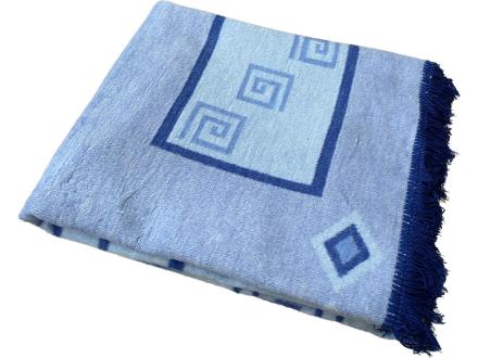 Плед cotton Rajtex 200*220 Геометрия голубая 07307a