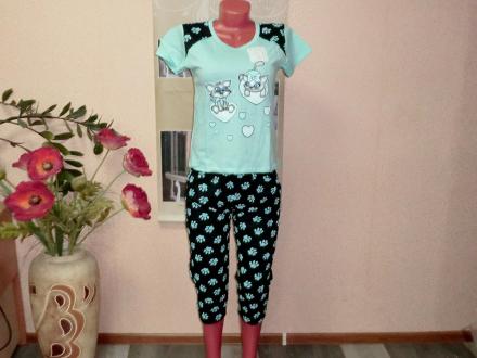 Домашний костюм футболка + бриджи 92