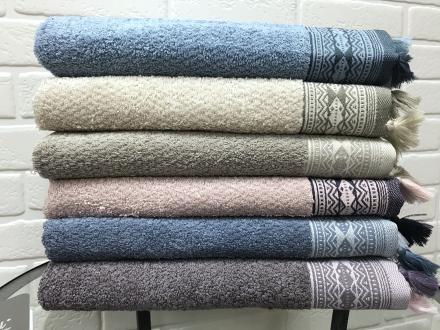 полотенце Sikel Kilim ponpon хлопок 50*90 (6шт)