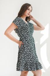 Халат трикотажный на запах Ландыш