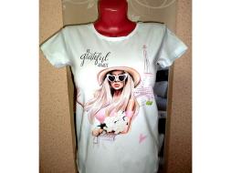 Футболка женская с аппликацией