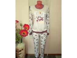 Домашний костюм футболка с длинным рукавом + брюки 33И