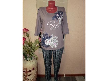 Домашний костюм футболка с длинным руковом + брюки 608