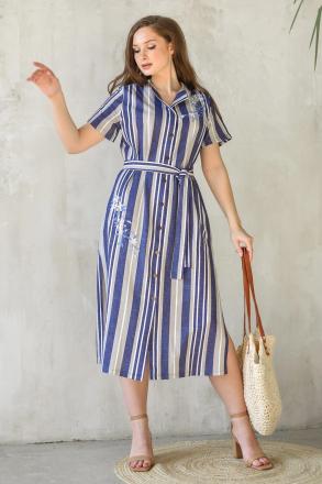 Халат трикотажный на пуговицах  Лютик