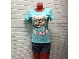 Домашний костюм  футболка +шорты 737ш