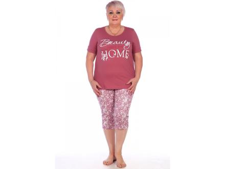 Домашний костюм футболка + бриджи 1493В