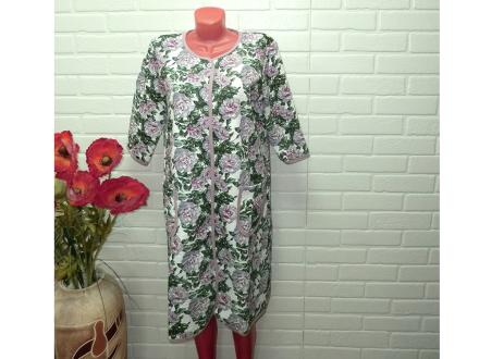 Халат трикотажный на пуговицах М-258