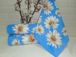 Кухонные полотенца (салфетки) Ромашки синие 45х45