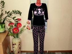 Домашний костюм футболка с длинным рукавом + брюки КТ - 72