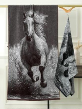 Полотенце Лошадь 75*150 арт. ZX0398