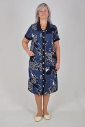 Халат трикотажный на пуговицах Луиза