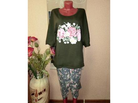 Домашний костюм футболка + бриджи 5314