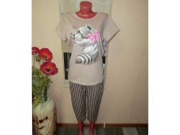 Домашний костюм футболка + бриджи 872б