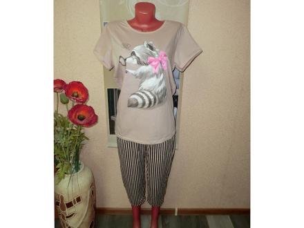 Домашний костюм футболка + бриджи 872б