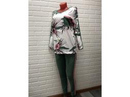 Домашний костюм футболка длинный рукав+брюки П-324