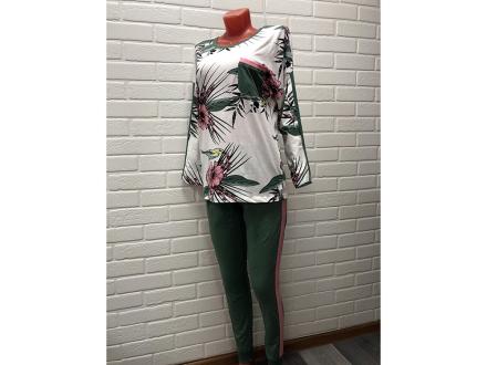 Домашний костюм футболка длинный рукав+брюки П-324