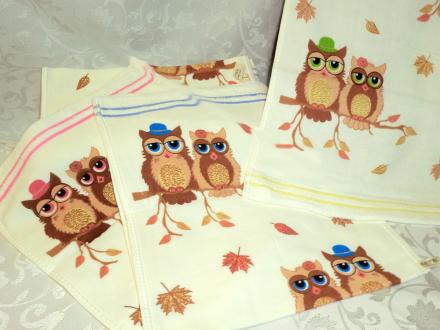 Полотенце лен Совушка 34*78 арт.8504179