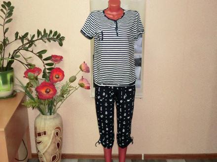 Домашний костюм футболка + бриджи КД- 61