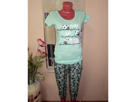 Домашний костюм футболка + бриджи Бамбук П-015