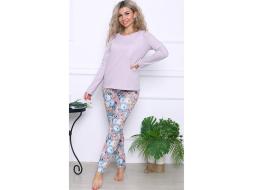Домашний костюм футболка длинный рукав+брюки ТК-3479