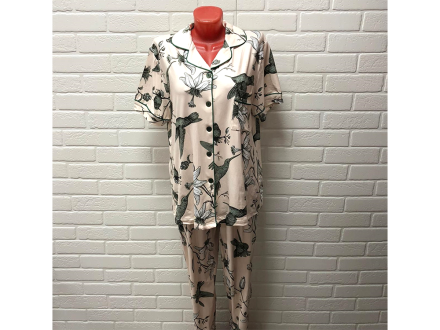 Домашний костюм кофта на пуговицах + брюки 2052