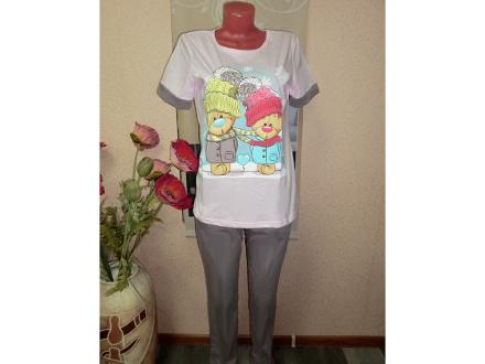 Домашний костюм футболка + брюки 1257 а