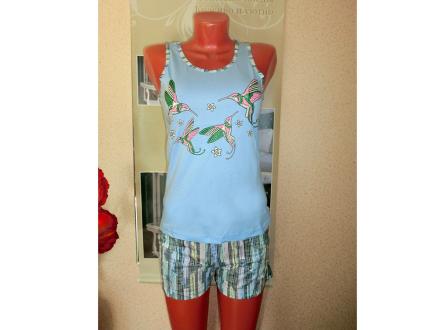 Домашний костюм майка + шорты Колибри