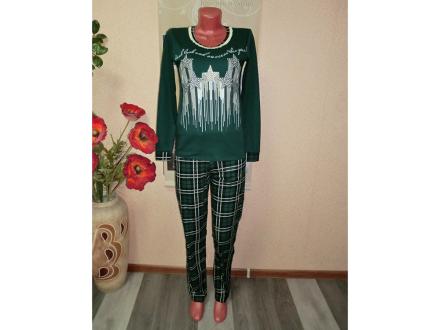 Домашний костюм футболка с длинным рукавом + брюки ТК-142