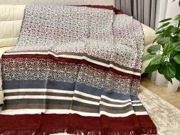 Плед cotton Rajtex 150*200 Блюз бордо 14128b