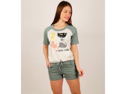 Домашний костюм футболка + шорты ТК-1877