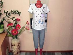 Домашний костюм футболка + бриджи Ника