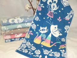 Полотенце Лен(Собака/Кот/Фламинго) 34*78 (12шт)