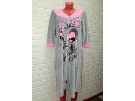 Халат велюровый на молнии ХВ 17