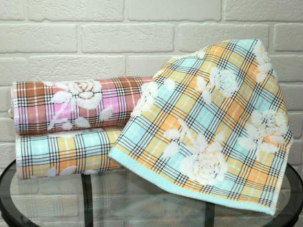 Полотенце лен Роза Жаккард 34*76 арт.1304151