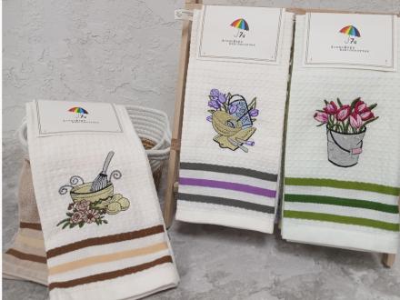 Кухня полотенце из 2-х вафельное 40*60 арт.8511628