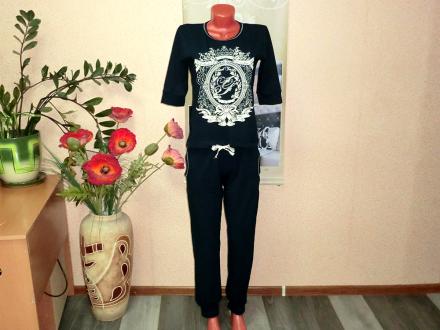 Домашний костюм футболка с рукавом + брюки КТ - 5