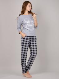 Домашний костюм футболка длинный рукав+брюки Амазонка