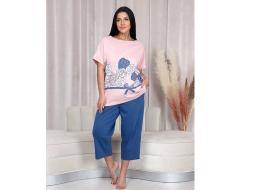 Домашний костюм футболка + бриджи 858Б
