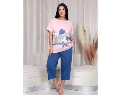 Домашний костюм футболка + бриджи 858Б
