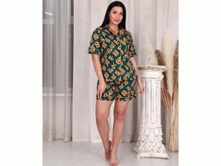 Домашний костюм  рубашка+шорты Иероглиф