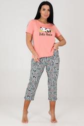 Домашний костюм футболка + бриджи 2297КБ