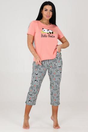 Домашний костюм футболка + бриджи 2297КБ