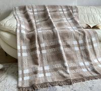 Плед cotton Rajtex 200*220 Зиг-заг бежевый 21134b