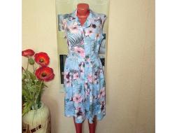 Халат трикотажный на пуговицах Кристина