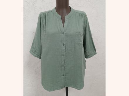 Рубашка женская лен короткий рукав