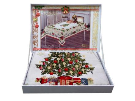 Скатерть Новый год гобелен в коробке 140*220