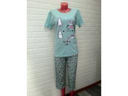 Домашний костюм футболка + бриджи (BY-P-3V)