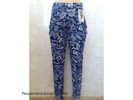 Брюки бамбук цветные без кармана