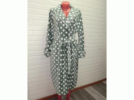 Халат велюровый на запах Марселла(горох)